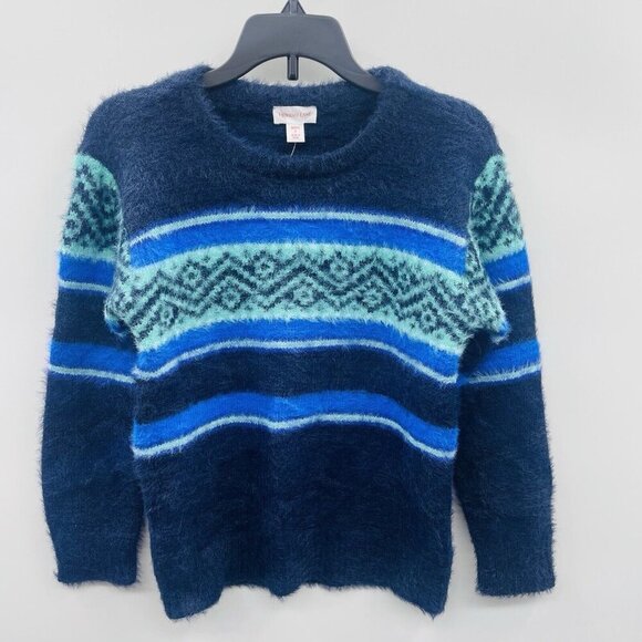 Holiday Lane Little Boys 7 Fair Isle Crewneck Long-Sleeve Sweater Blue $40 041 - Picture 4 of 9